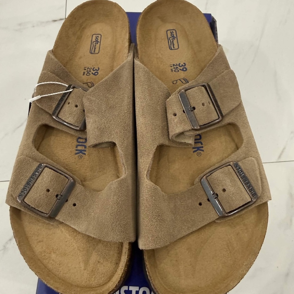Birkenstock Arizona Taupe Suede Women’s Size 39, 38 Available - Picture 2 of 10